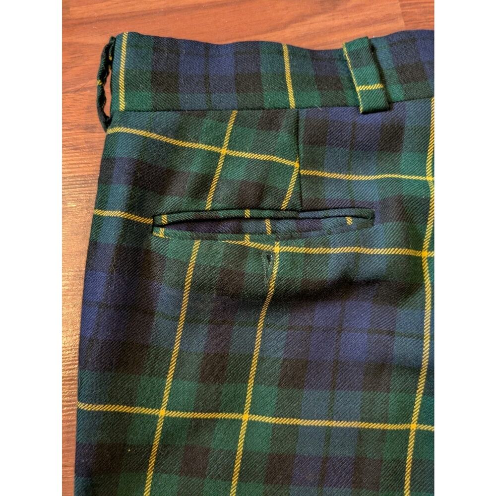 Vintage Austin Hill Wool Plaid Trousers Mens 34x30 Preppy Golf Pants Made In USA - Picture 7 of 9